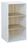 Bibliothèque Modulaire 40x29,5x80 cm en Aggloméré Blanc et Sonoma