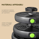 Set 2 in 1 con 2 Manubri Convertibili in Bilanciere Peso Totale 30 kg e Dischi Pesi Regolabili Nero      