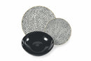 Servizio Piatti 18 Pezzi in Porcellana e Gres Multicolor Villa d'Este Home Tivoli Masai Black