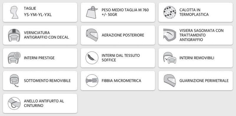 Casco Demi-Jet per Bambini Visiera Sagomata CGM Sport 205G Azzurro