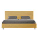 Letto Matrimoniale Imbottito in Microfibra Mika Ocra Varie Misure