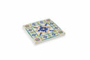 Set 6 Sottobicchieri Quadrati in Ceramica Fondo in Sughero 10x10 cm VdE Tivoli 1996 Costiera