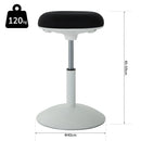 Sgabello per Estetista Girevole Altezza Regolabile Nero Ø40x45-59 cm 