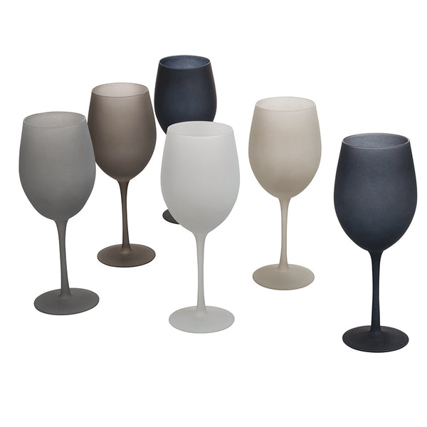 Ensemble de 6 Gobelets Effet Glace Pierres Happy Hour en Verre Gris Villa d'Este Home Tivoli sconto