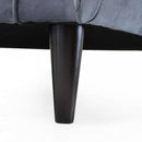 Divano 3 Posti Chandler 196x81x89 h cm in Velluto Grigio chiaro