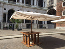 Ombrellone da Giardino 4x4 m Palo Ø60 mm in Legno Telo in Acrilico con Balza Danieli Bangkok Ecrù