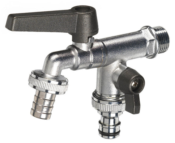 Robinet à bille double pour fontaine de jardin avec leviers colorés Belfer RUB/027 Anthracite prezzo