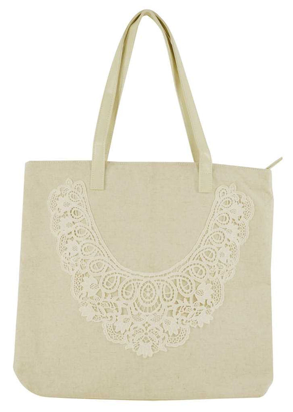 Sac avec décoration en dentelle 44,5x11x54,5 cm sconto