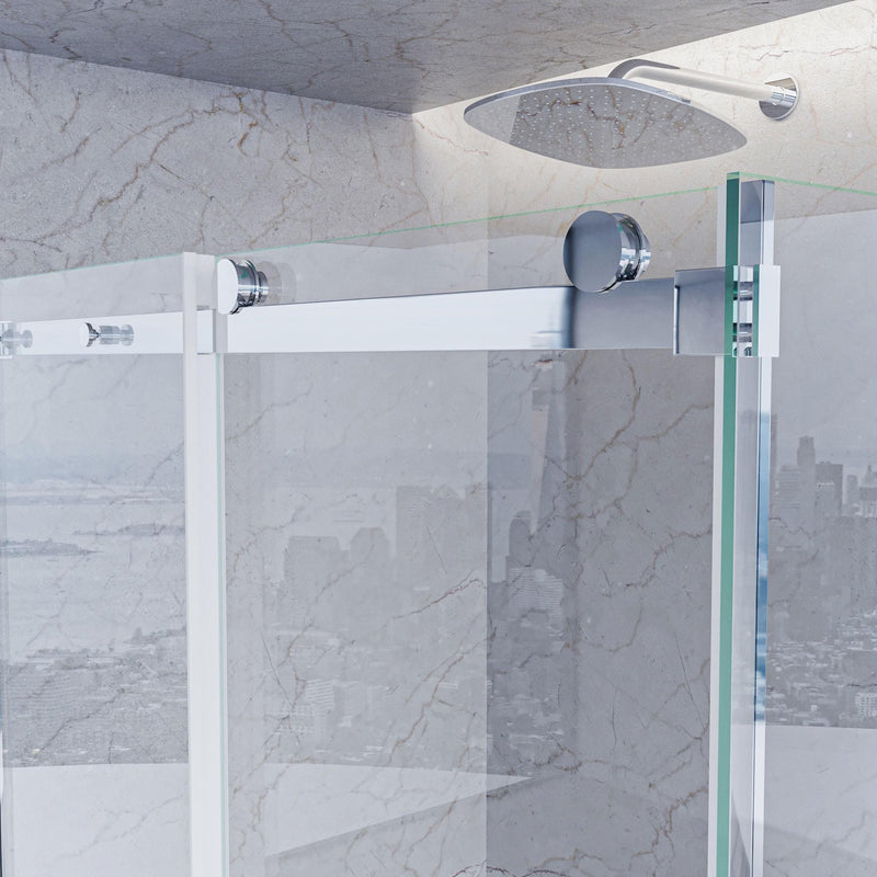 Box Doccia Angolare 1 Anta Scorrevole in Cristallo Trasparente 8mm H195 Bonussi Alina Varie Misure