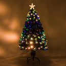 Albero di Natale Artificiale 120 cm 130 Rami in PVC con LED Verde 