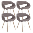 Set 4 Sedie 62x54x74 cm in Polipropilene Diletta Tortora