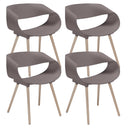 Set 4 Sedie 62x54x74 cm in Polipropilene Diletta Tortora