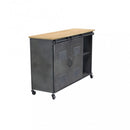 Mobile Gabriel 116x40x77 h cm in Acciaio Grigio