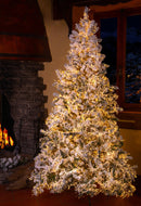 Albero di Natale Artificiale H230 cm Abete innevato 6670 Led e 1274 Tips 