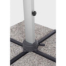 Ombrellone da Giardino Decentrato con Led 3x3m Roma Light grigio