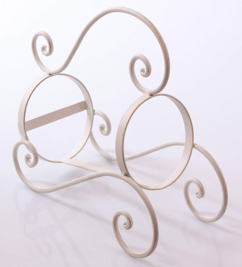 Versavino 11x28xH24 cm in Metallo Bianco