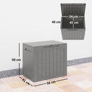 Baule da Giardino Impermeabile 56x41x50 cm con Maniglie in PP color Cachi      