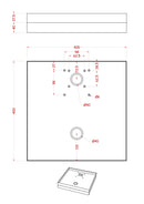 Base Portaciottolo per Fontane 40x40x8 cm in Metallo con Base in Cemento Belfer 42/BSE/10 Ruggine