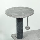 Albero per Gatti Multilivello 103 cm con Cuccia e Tiragraffi in Sisal Grigio      