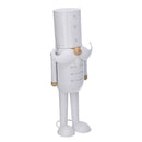 Soldatino Schiaccianoci in metallo bianco cm 15x12xh39