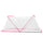 Moustiquaire pour Lit Pliant 190x135 cm Hexagonale en Filet Nylon Rose