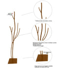 Appendiabiti da Terra 33x33x178 cm in Ferro Battuto Vasconi Castagno Marrone