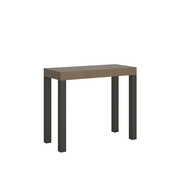 sconto Consolle Allungabile 90-300x40x77 cm Everyday Tortora Telaio Antracite