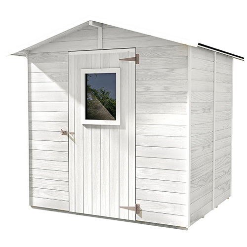 prezzo Abri en Bois Blanc pour Outils avec Porte et Fenêtre 200X305X214Cm 