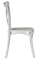 Sedia Impilabile da Giardino 47x55x90 cm in Polipropilene Bianca