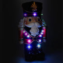 Soldatino Schiaccianoci in Resina 26,7x19,8xh47,2 cm con LED Decorazione Rosso