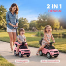 Macchina Cavalcabile Licenza Land Rover 84x40x94,5 cm con Maniglia e Barriera in PP e Acciaio Rosa      