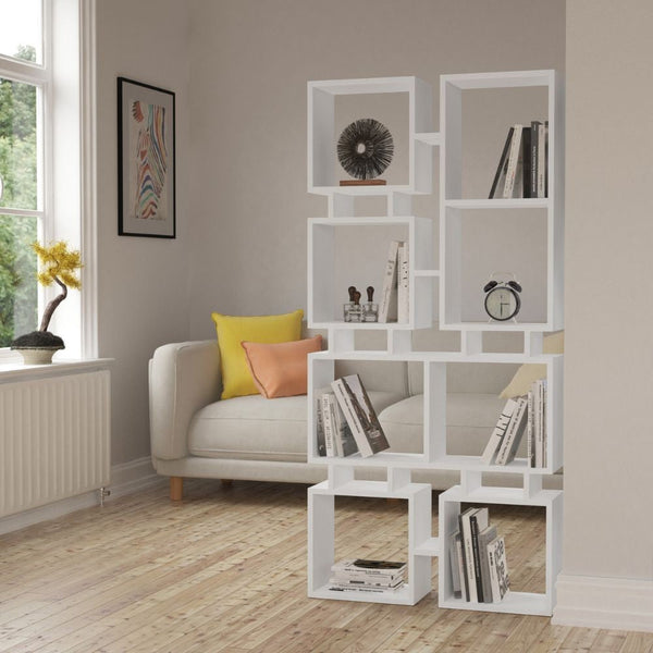 Libreria Moderna 79x166,5 cm in MDF Rail Bianco sconto