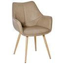Sedia Imbottita 63x61x84 cm in Similpelle Marrone