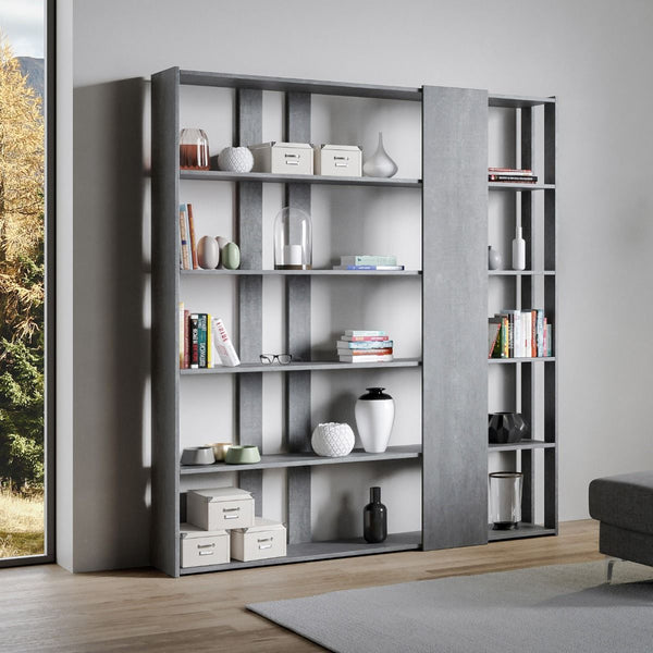 Libreria Moderna 5 Ripiani 178x36x204 cm in nobilitato Grigio sconto