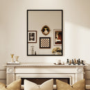 Specchio da Bagno a Parete Rettangolare 70x90 cm con Ganci in Vetro e MDF Nero      