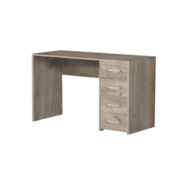 Bureau PC Topaz Elm 120x50x74 h cm en aggloméré bilaminé Chêne Gris sconto