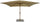 Parasol de jardin 4x4 m Mât Ø60 mm en Aluminium Bois de Noyer Toile Polyester Ecru