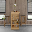 Tavolo da Pranzo Penisola 117x54x101,8 cm in MDF Swallow Rovere 