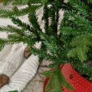 Albero di Natale Artificiale H180 cm 1443 Rami con Decori e Base in Metallo Verde