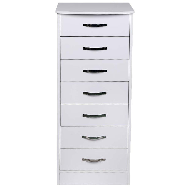 Mobile Cassettiera 7 Cassetti Settimino in legno MDF 46x42x116cm Bianco Moderno acquista