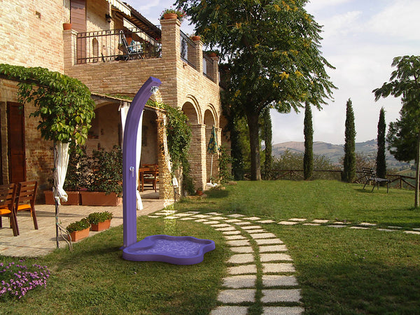 Piatto Doccia da Esterno Giardino in Polietilene HD Arkema Lake Viola