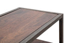 Mobiletto Burn 75x30x83 cm in Legno di Acacia e in Ferro Marrone