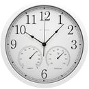 Orologio da Muro Ø35x4 cm in Plastica e Vetro Bianco