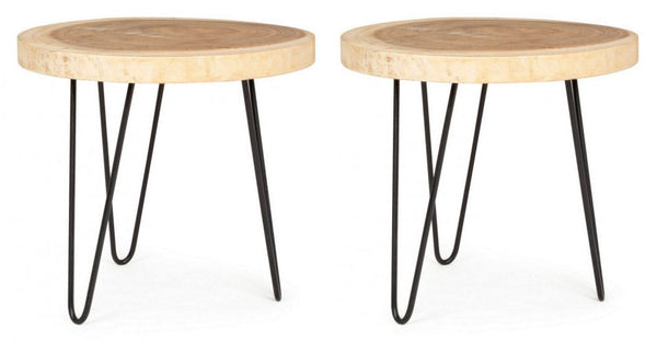 Set 2 Tavolini Ø56x48h cm Tuala prezzo
