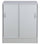 Armoire 2 Portes Coulissantes 3 Etagères 60x30x71 cm en PB et Papier Blanc