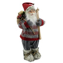 Pupazzo Babbo Natale 48x80x28cm Rosso e Grigio