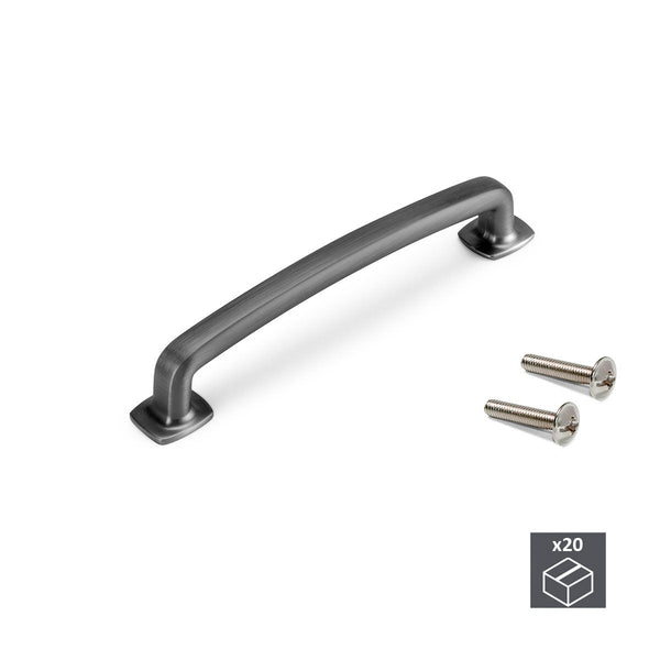 online Emuca Poignées de Meuble Interaxis 128 mm Zamak Titane Satiné 20 Pièces