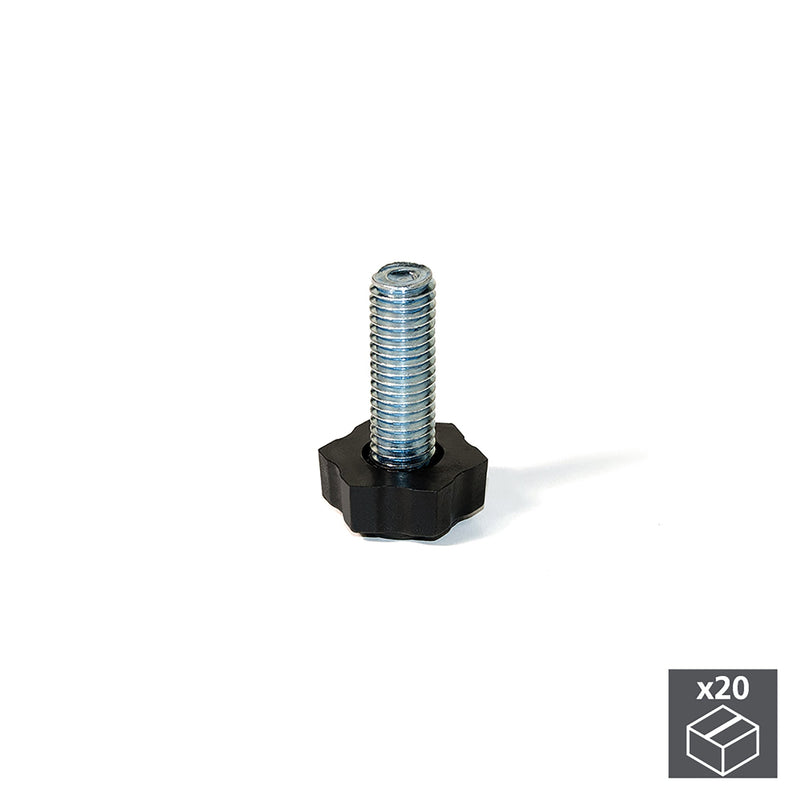 Regolabili per Mobile Base Esagonale M8 H38 mm Acciaio 20 Pezzi Emuca