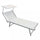 Bain de soleil de jardin Bari 181x61x38 h cm en aluminium blanc