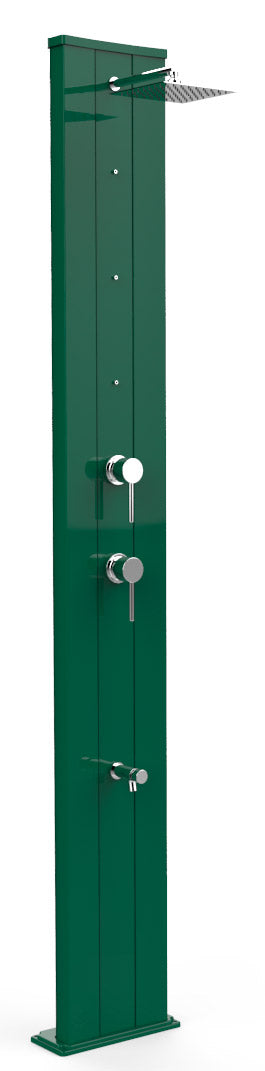 prezzo Douche de Jardin Solaire 40L Mitigeur Nébuliseur et Lave Pieds Arkema Dada S Vert